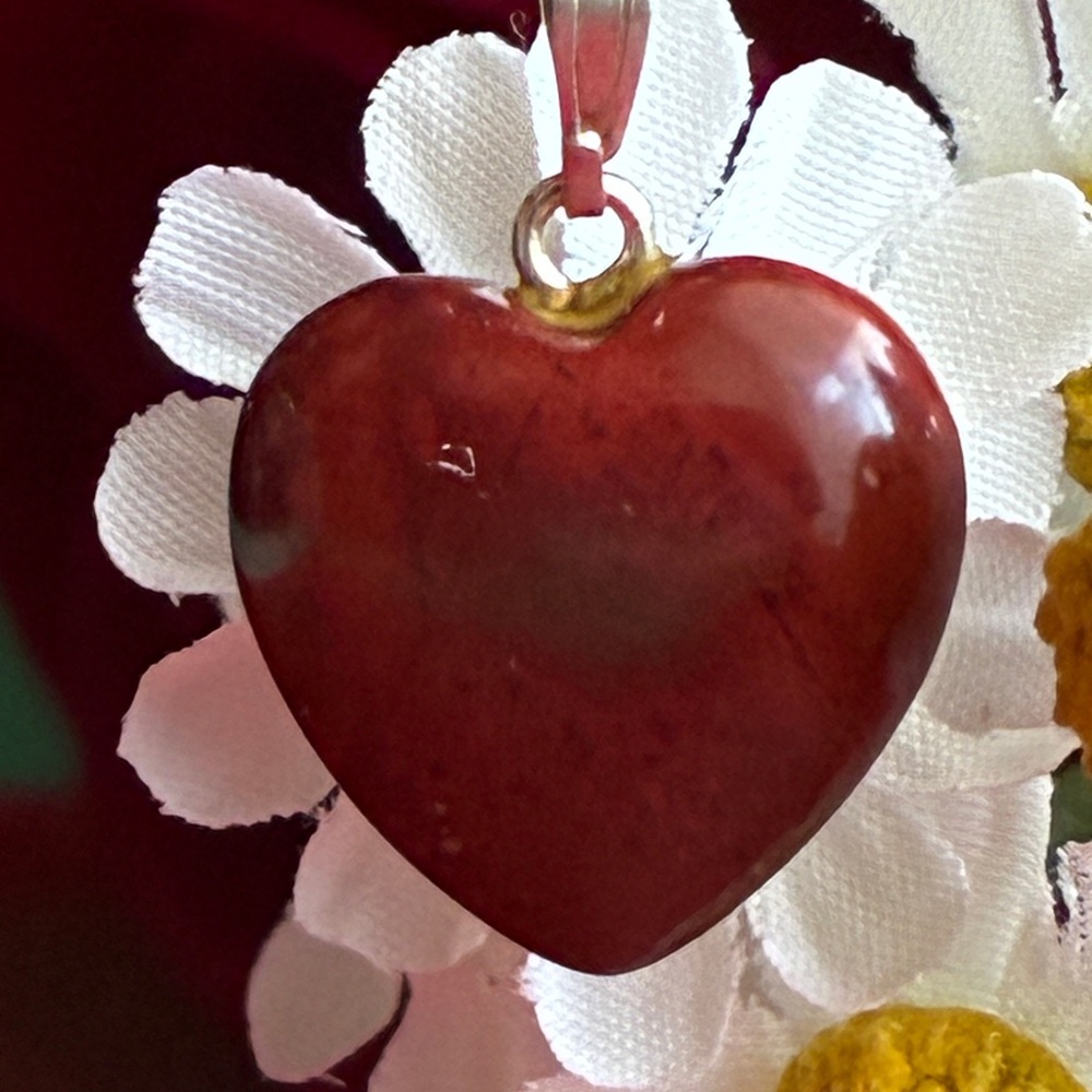 925 Silver Necklace,Silver Chain Necklace with Red Heart Pendant 18” - Picture 5 of 6